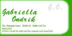 gabriella ondrik business card